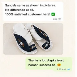 Customer WhatsApp review 15 for UrbanSteps handmade Arabic sandals