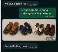 Customer WhatsApp review 3 for UrbanSteps handmade Arabic sandals
