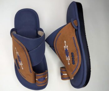 Arabic Slipper ORANGE & BLUE